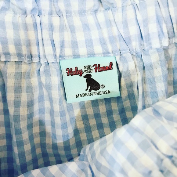 - Haley Hound off shoulder Gingham top sz small - Picture 4 of 7